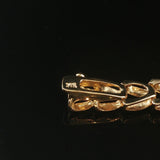 14k Yellow Gold and 0.50cttw Diamond Ladies Fancy V Link Bracelet 7"