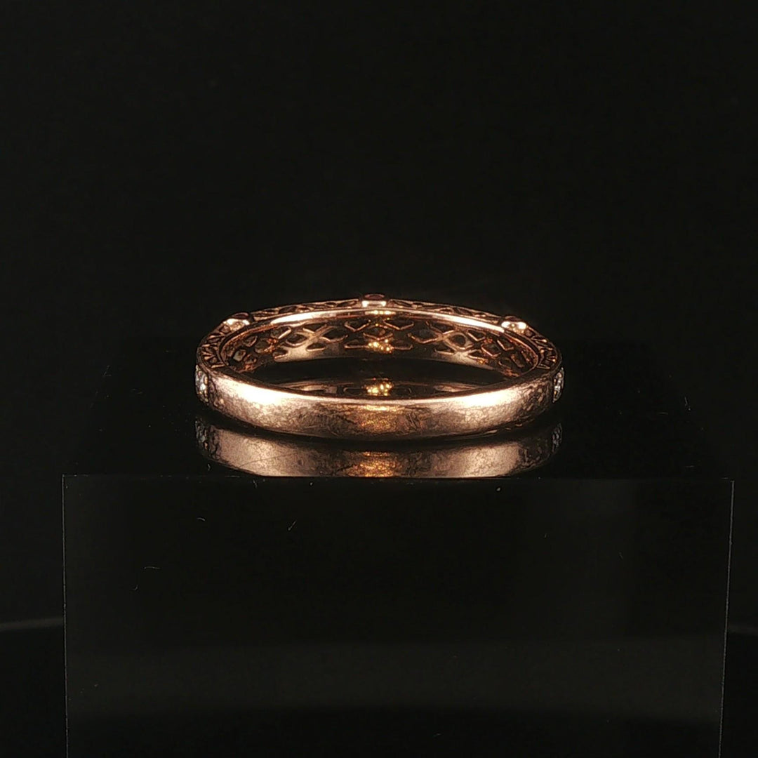 14k Rose Gold and 0.75cttw Diamond Vintage Men's Band Ring Size 11.75