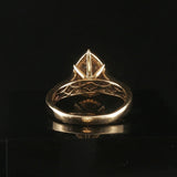 14k Yellow Gold and 0.50cttw Diamond Pear Shaped Cluster Ring Size 7