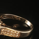 14k Yellow Gold and 0.50cttw Diamond Pear Shaped Cluster Ring Size 7