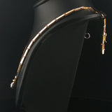18k Yellow and White Gold 0.18ctt Diamond Pendant Bar Link Collar Necklace 15"