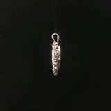 14k White Gold and 0.25cttw Diamond Heart Pendant 0.85"