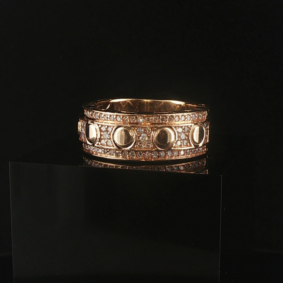 14k Yellow Gold and 0.75cttw Diamond Men's Heavy Band Ring Size 11