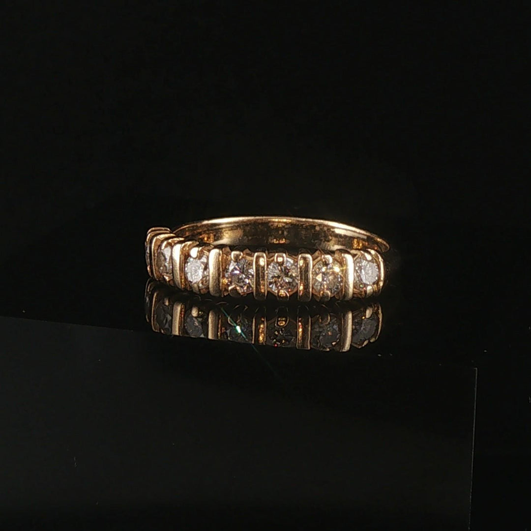 14k Yellow Gold and 0.70cttw Diamond Vintage Band Ring Size 5.25