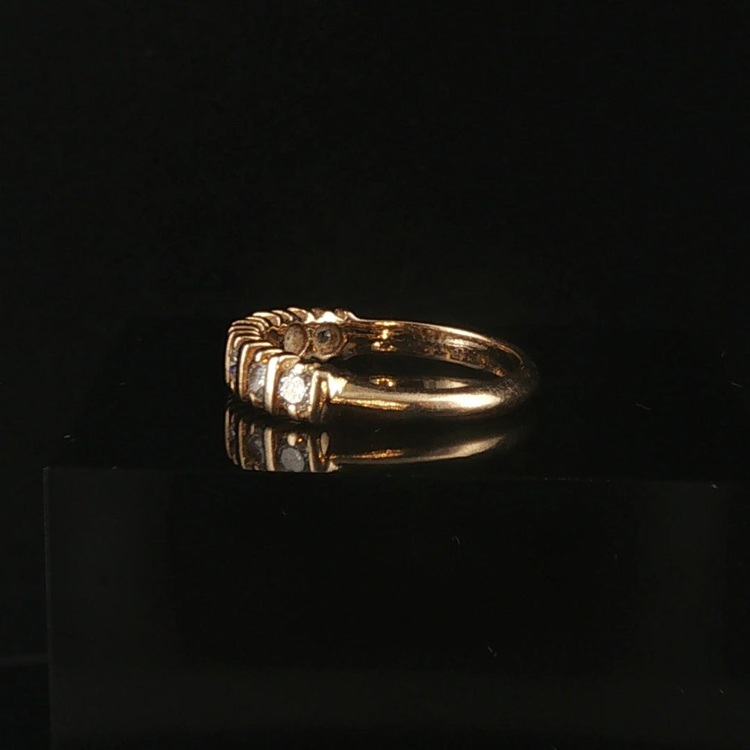 14k Yellow Gold and 0.70cttw Diamond Vintage Band Ring Size 5.25