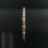 14k Yellow and White Gold 2cttw Diamond X Link Bracelet 7.5"