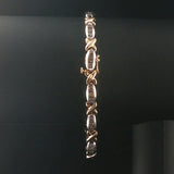 14k Yellow and White Gold 2cttw Diamond X Link Bracelet 7.5"