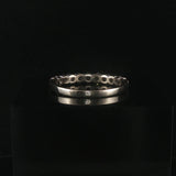 14k White Gold and 1cttw Diamond Vintage Half Eternity Band Ring Size 8.5