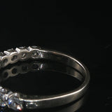 14k White Gold and 1cttw Diamond Vintage Half Eternity Band Ring Size 8.5