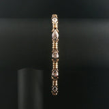14k Yellow and White Gold 1cttw Bezel Set Diamond Fancy Link Bracelet 7.75"