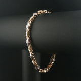 14k Yellow and White Gold 1cttw Bezel Set Diamond Fancy Link Bracelet 7.75"