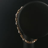 14k Yellow and White Gold 1cttw Bezel Set Diamond Fancy Link Bracelet 7.75"