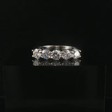 14k White Gold and 1.50cttw Five Diamond Vintage Ring Size 8