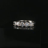 14k White Gold and 1.50cttw Five Diamond Vintage Ring Size 8