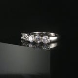 14k White Gold and 1.50cttw Five Diamond Vintage Ring Size 8