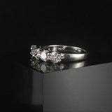 14k White Gold and 1.50cttw Five Diamond Vintage Ring Size 8