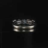 14k White Gold and 1.50cttw Five Diamond Vintage Ring Size 8