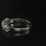 14k White Gold and 1.50cttw Five Diamond Vintage Ring Size 8