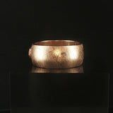 14k Yellow Gold and 0.25ct Diamond Vintage Men's Brushed Finish Ring Size 10.75