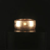 14k Yellow Gold and 0.25ct Diamond Vintage Men's Brushed Finish Ring Size 10.75