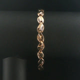 14k Yellow Gold and 1cttw Baguette Diamond Fancy Link Bracelet 7"