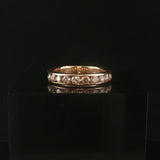 14k Yellow Gold and 1cttw Diamond Vintage 4mm Half Eternity Band Ring Size 6.5