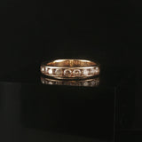 14k Yellow Gold and 1cttw Diamond Vintage 4mm Half Eternity Band Ring Size 6.5