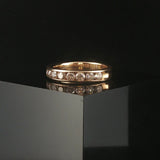 14k Yellow Gold and 1cttw Diamond Vintage 4mm Half Eternity Band Ring Size 6.5