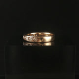14k Yellow Gold and 1cttw Diamond Vintage 4mm Half Eternity Band Ring Size 6.5