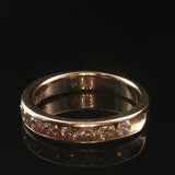 14k Yellow Gold and 1cttw Diamond Vintage 4mm Half Eternity Band Ring Size 6.5