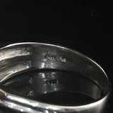 14k White Gold and 0.50cttw Five Diamond Men's Solid Band Ring Size 11