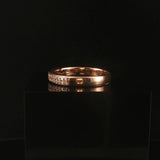 14k Rose Gold and 0.50cttw Diamond Half Eternity Two Row Band Ring Size 9.5
