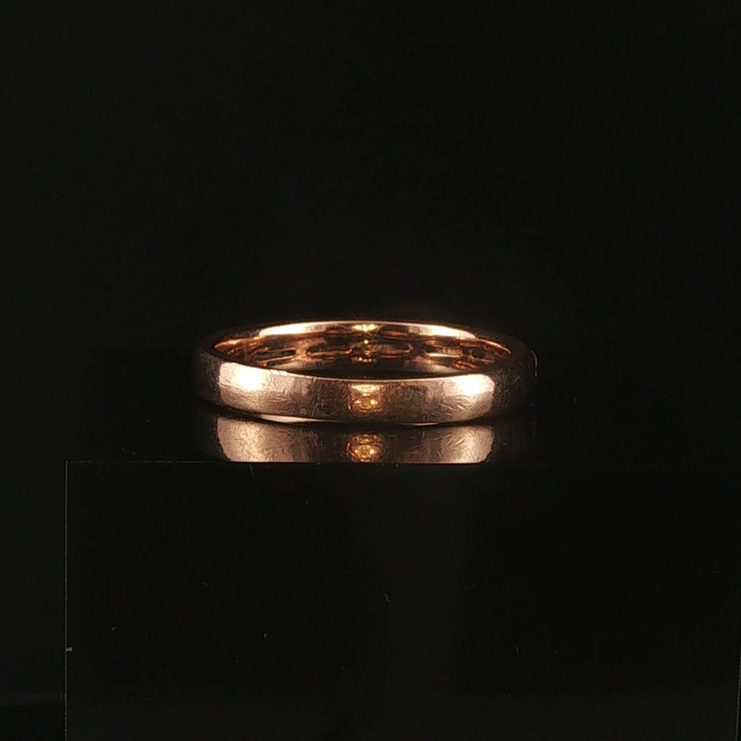 14k Rose Gold and 0.50cttw Diamond Half Eternity Two Row Band Ring Size 9.5
