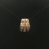 14k Yellow Gold and 1cttw Round and Baguette Diamond Slide Pendant