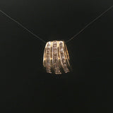 14k Yellow Gold and 1cttw Round and Baguette Diamond Slide Pendant
