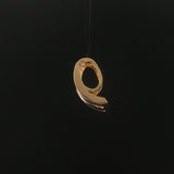 14k Yellow Gold and 1cttw Round and Baguette Diamond Slide Pendant