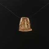 14k Yellow Gold and 1cttw Round and Baguette Diamond Slide Pendant
