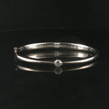 Hearts on Fire 18k White Gold 0.45ct Diamond Heavy Bangle Bracelet 6.25"