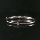 Hearts on Fire 18k White Gold 0.45ct Diamond Heavy Bangle Bracelet 6.25"