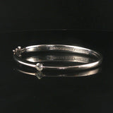 Hearts on Fire 18k White Gold 0.45ct Diamond Heavy Bangle Bracelet 6.25"