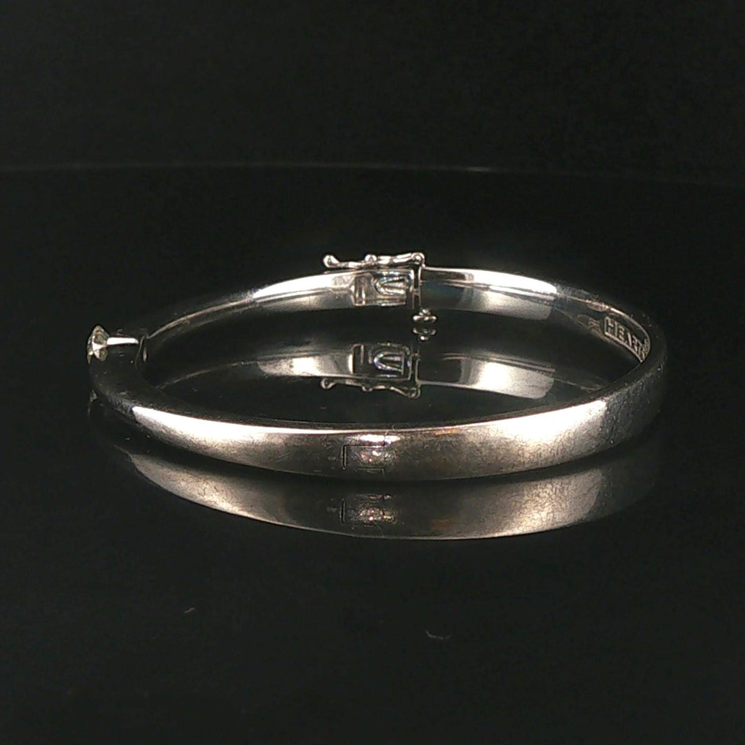Hearts on Fire 18k White Gold 0.45ct Diamond Heavy Bangle Bracelet 6.25"