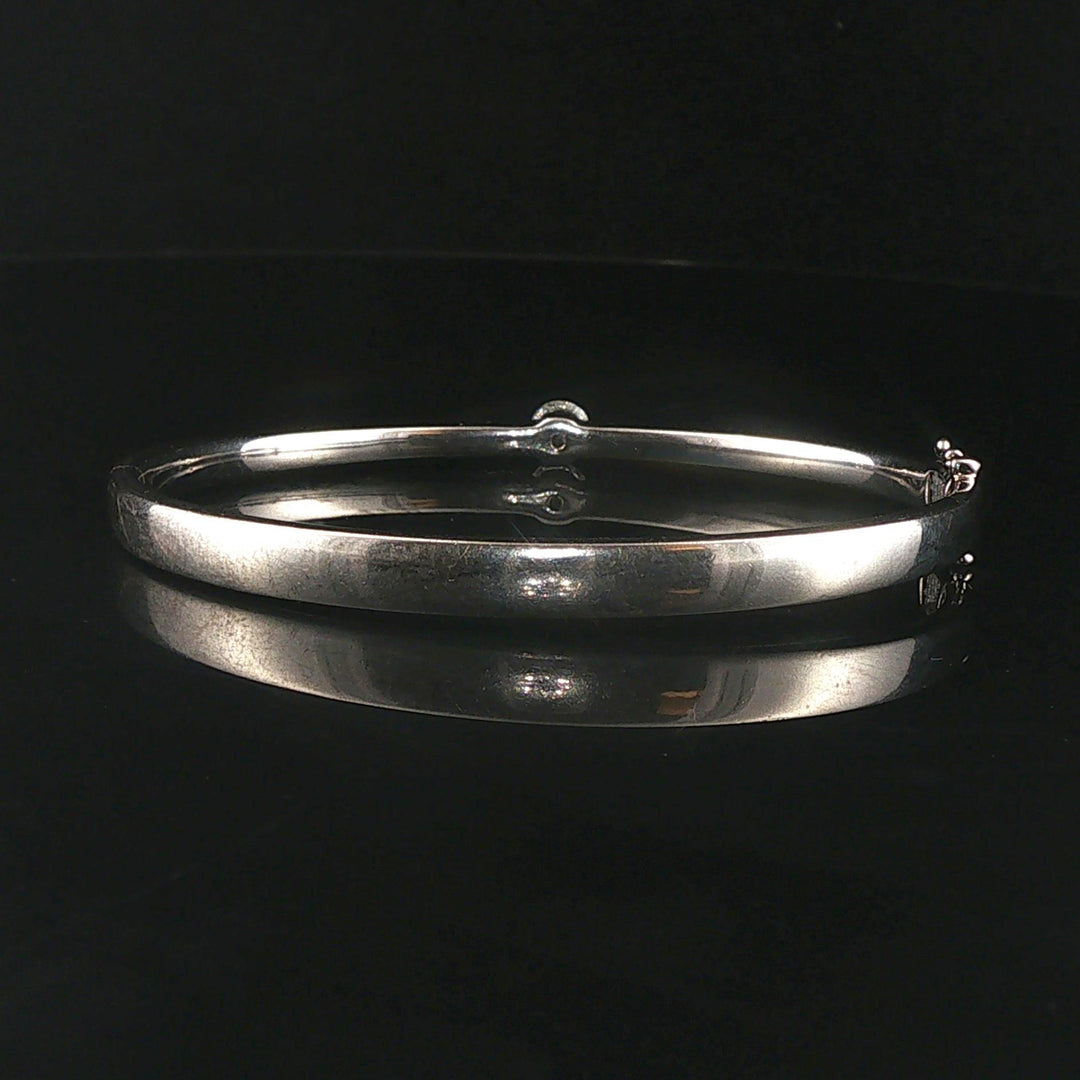 Hearts on Fire 18k White Gold 0.45ct Diamond Heavy Bangle Bracelet 6.25"