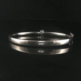 Hearts on Fire 18k White Gold 0.45ct Diamond Heavy Bangle Bracelet 6.25"