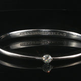Hearts on Fire 18k White Gold 0.45ct Diamond Heavy Bangle Bracelet 6.25"