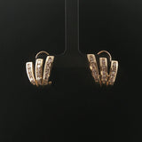 14k Yellow Gold 2cttw Diamond Fancy Huggie Earrings