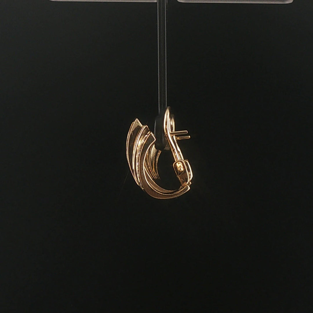 14k Yellow Gold 2cttw Diamond Fancy Huggie Earrings