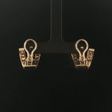 14k Yellow Gold 2cttw Diamond Fancy Huggie Earrings