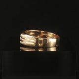 14k Yellow Gold and 0.40cttw Three Diamond Men's Band Ring Size 11