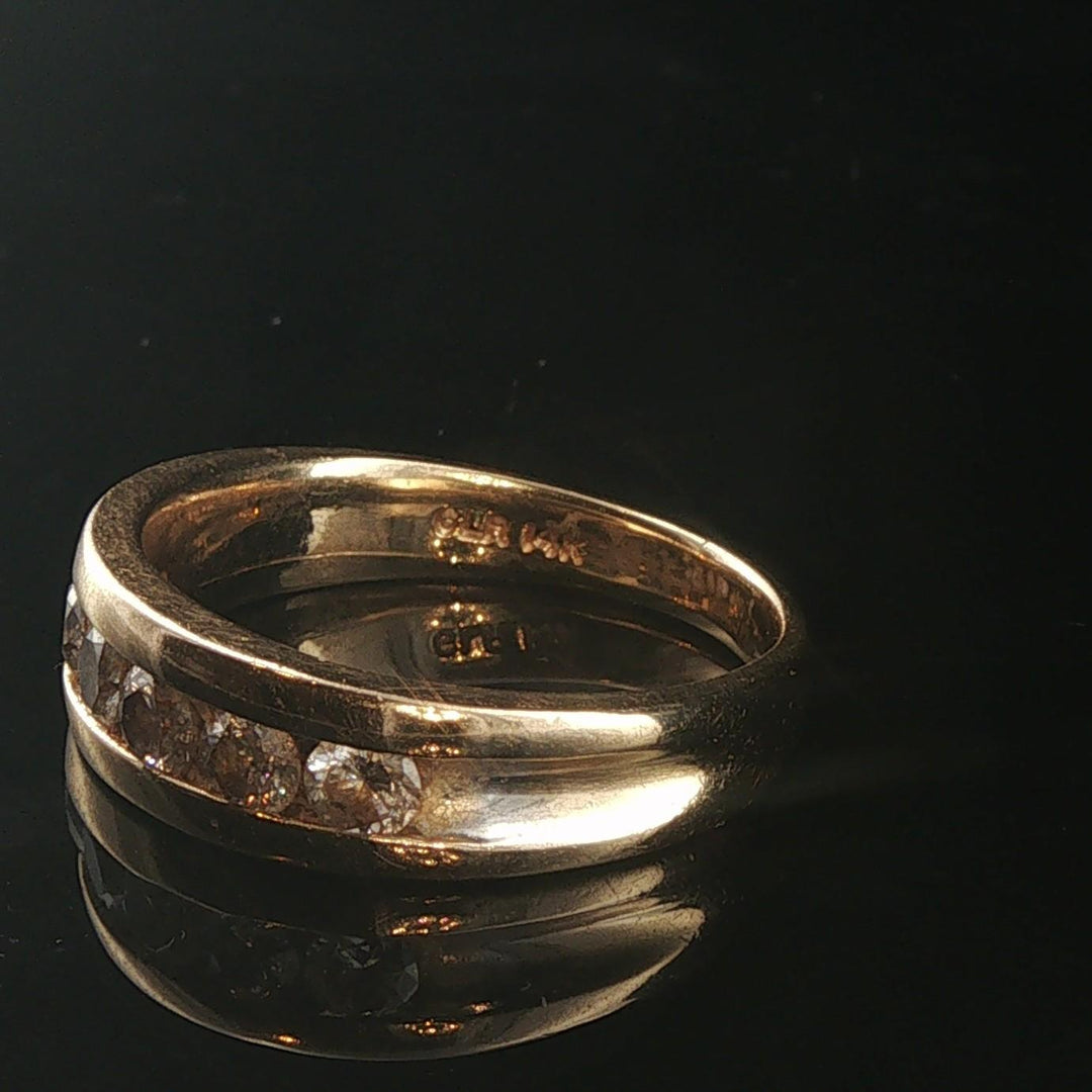 14k Yellow Gold and 1cttw Diamond Men's Band Ring Size 9.25