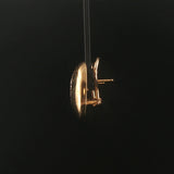 14k Yellow Gold and 1cttw Diamond Vintage Circle Disc Stud Earrings